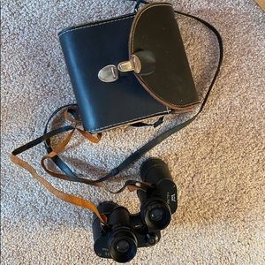 Halina Vintage Binoculars with case 7 x 35 Coated Optics